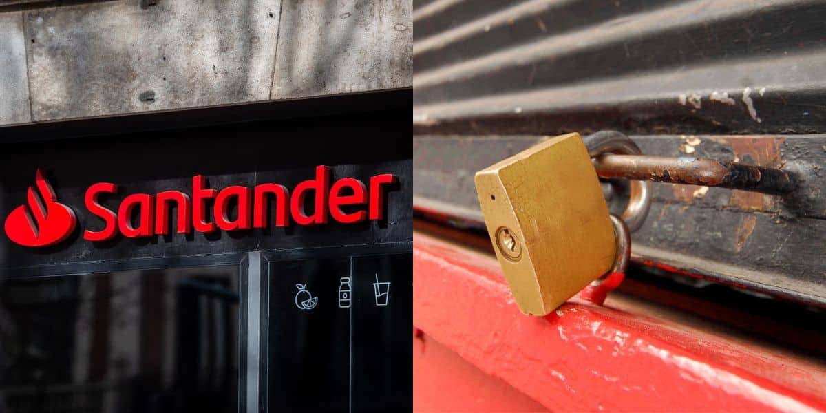 Santander comunicou o fechamento de 2 agências (Reprodução: Montagem TV Foco)