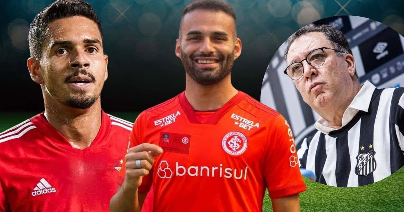 Lucas Veríssimo, Thiago Maia e Marcelo Teixeira (Foto: Reprodução / Instagram / Santos / Montagem TV Foco)