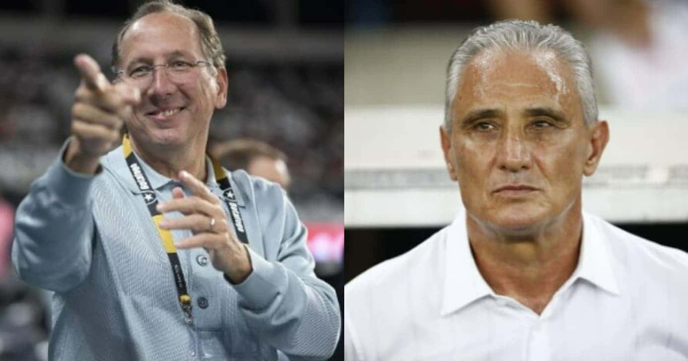 Tite e +1: John Textor solta pix por 2 craques no Botafogo em 2025 (Foto: Reprodução/Montagem TV Foco)