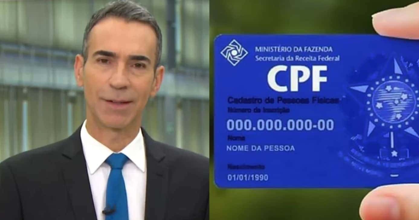 César Tralli falou sobre o fim de documento tão popular quanto o CPF (Foto: Reprodução/ Internet)