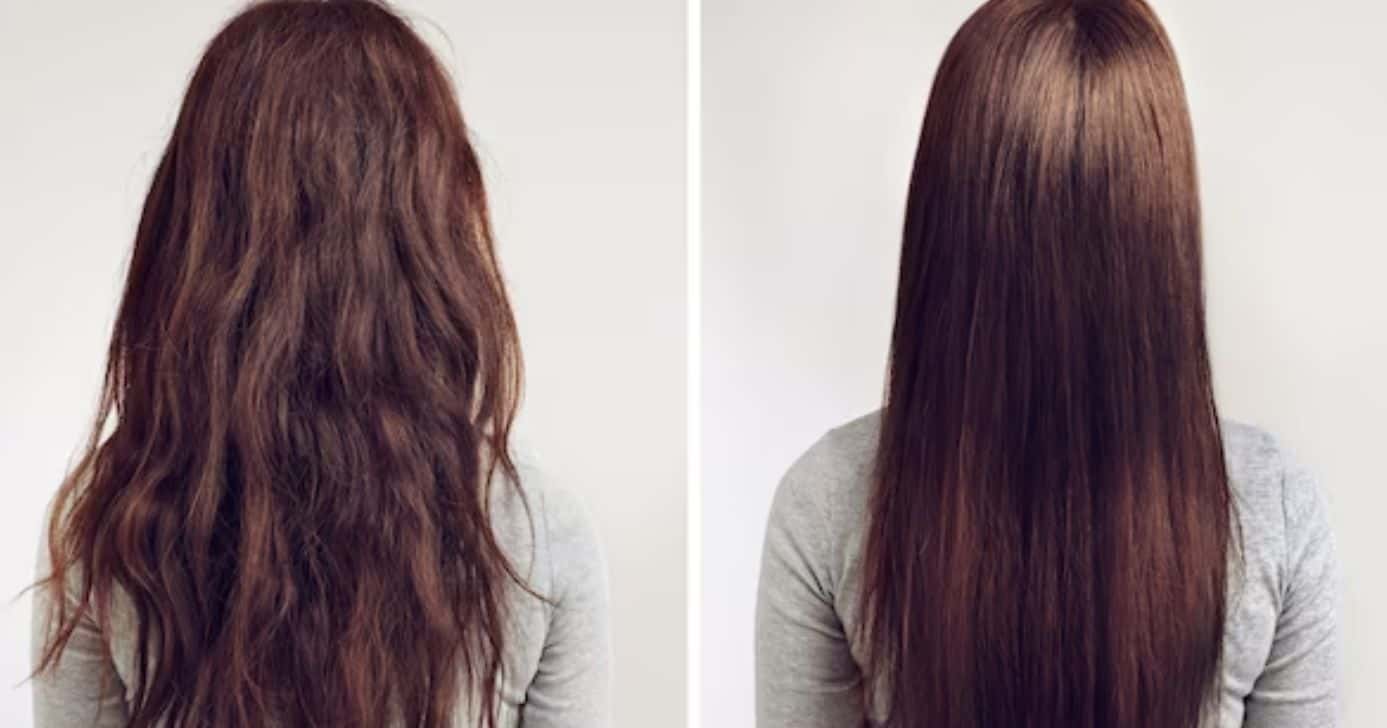 Antes e depois de cabelo liso (Foto: Freepik)