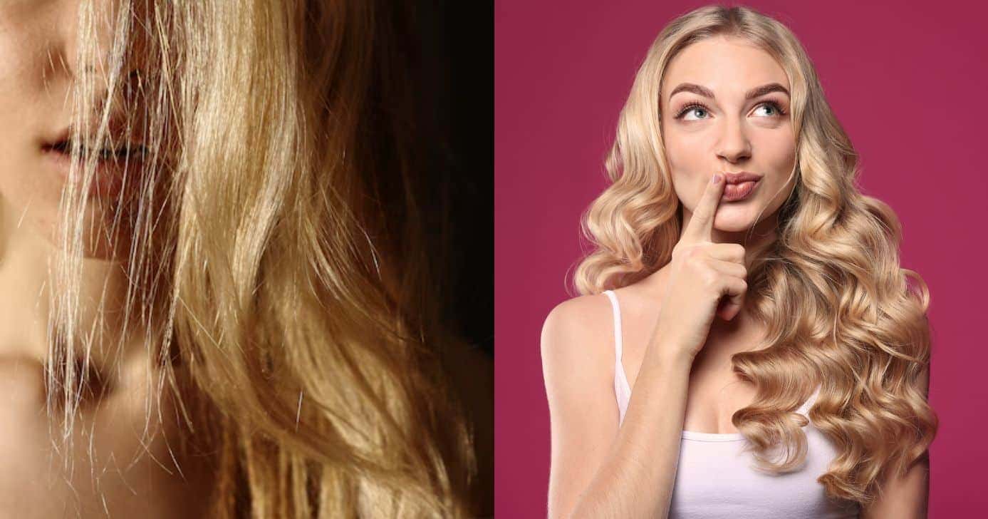 Cabelo ressecado e loira (Fotos: Reproduções/ Freepik / Canva)