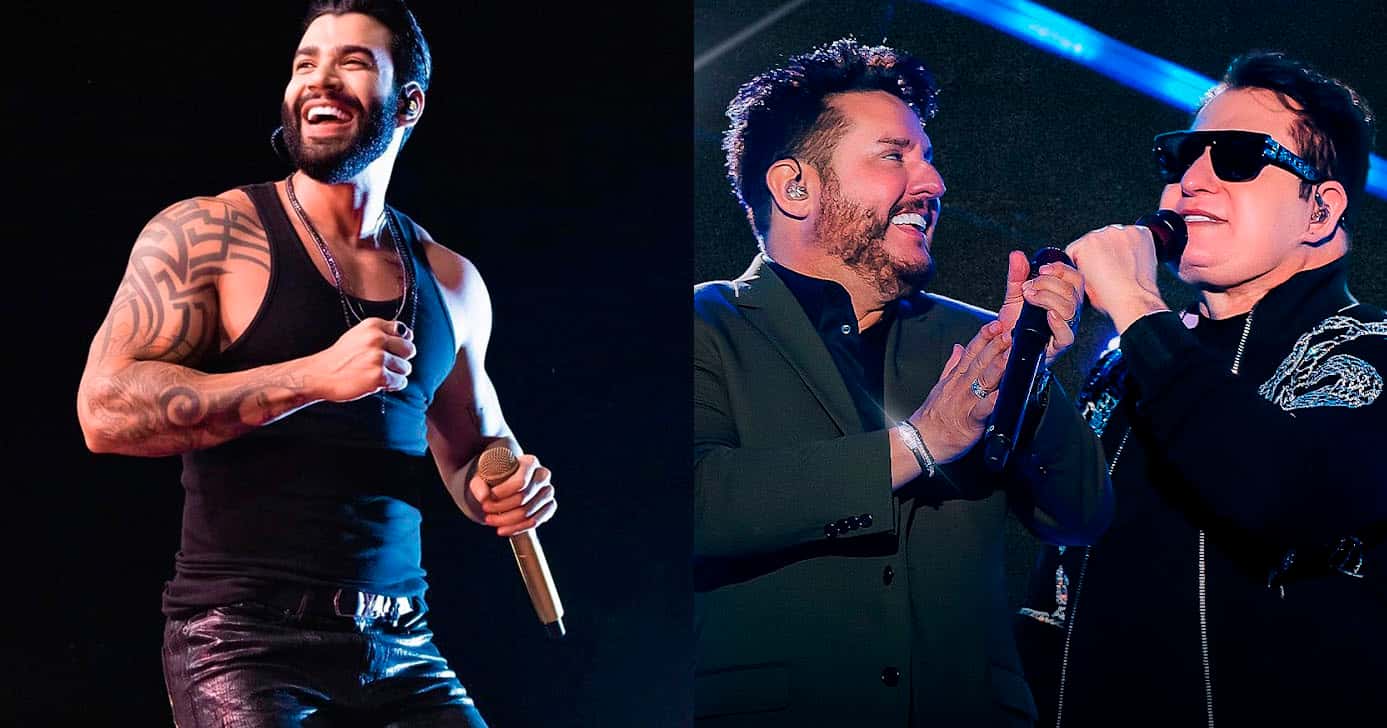 Gusttavo Lima e Bruno e Marrone (Foto: Reprodução)