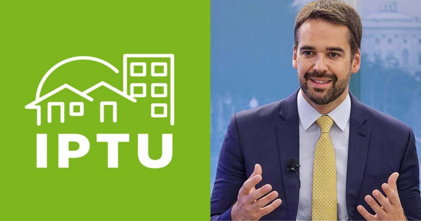 Ilustração IPTU e Eduardo Leite (Fotos: Reproduções / Internet / Maicon Hinrichsen / Divulgação)