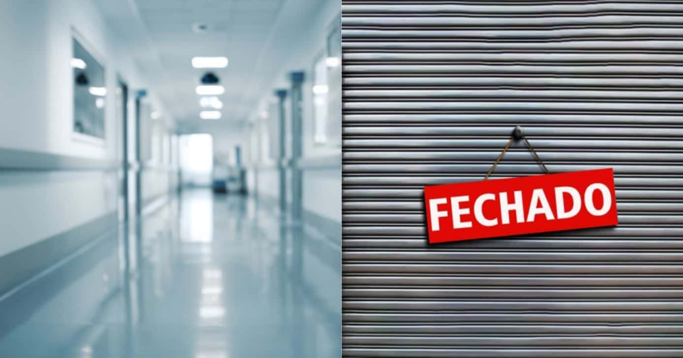 Ilustração hospital fechado (Fotos: Canva)