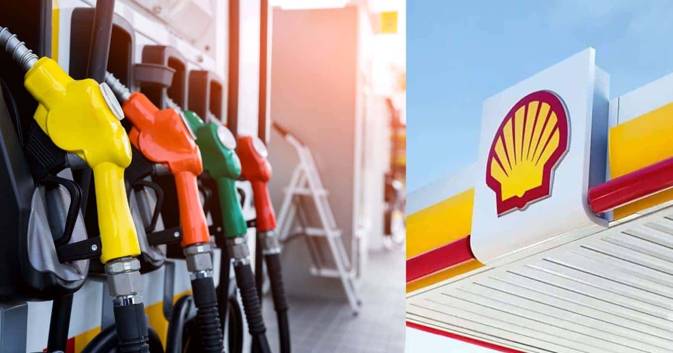 Ilustração posto de gasolina e Shell (Fotos: Reproduções / Canva / site oficial)