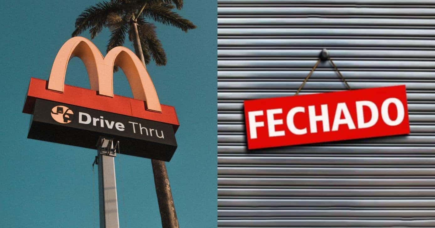 McDonald's e loja fechada (Fotos: Canva)