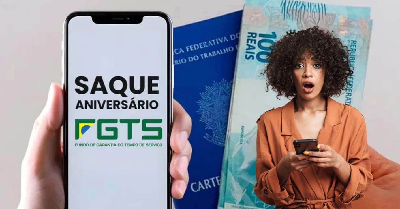 CLTs sofrem 2 viradas e bloqueio em saque-aniversário do FGTS (Reprodução/Montagem TV Foco/Canva)