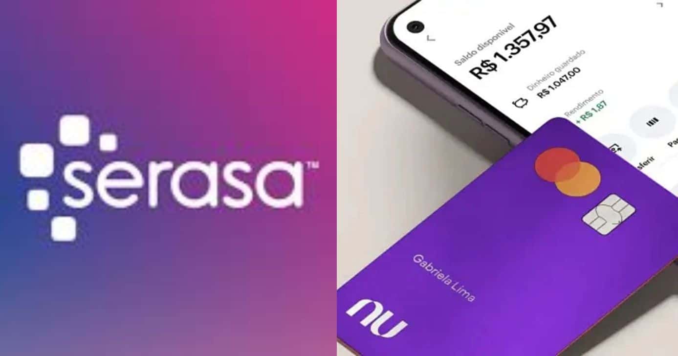 Serasa - Nubank (Reprodução/Montagem TV Foco/Canva)