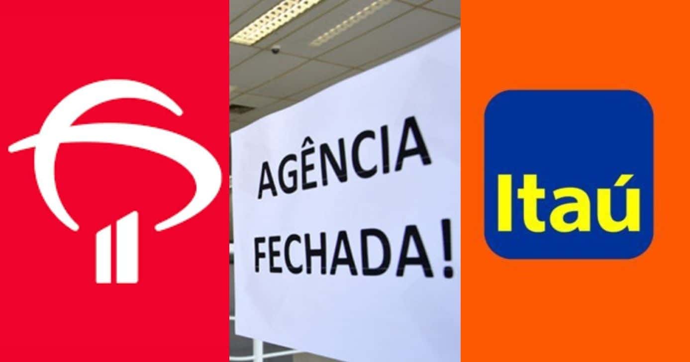 Bradesco e Itaú cravam fim de 20 agências em MG (Reprodução/Montagem TV Foco/Canva)