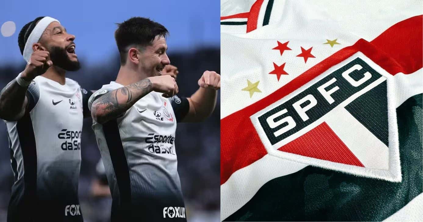 Corinthians dá chapéu no São Paulo e libera PIX por craque (Reprodução/Montagem TV Foco/Canva)