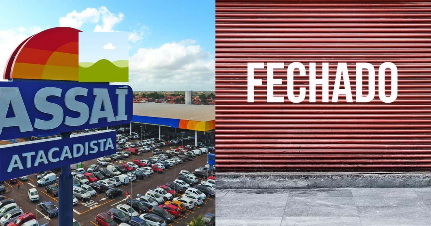 Unidade fechada de supermercado tão popular como o Assaí (Montagem / TV FOCO)