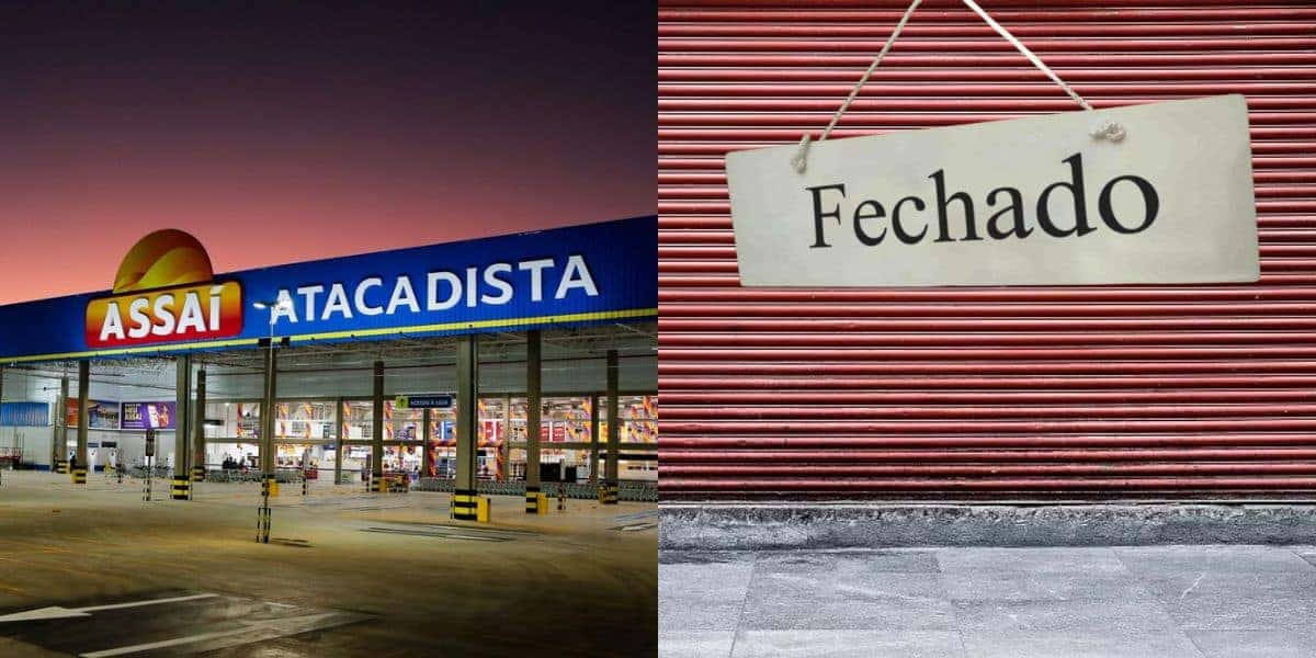Fechamento de unidade de rival do Assaí em supermercado (Reprodução: Montagem TV Foco)