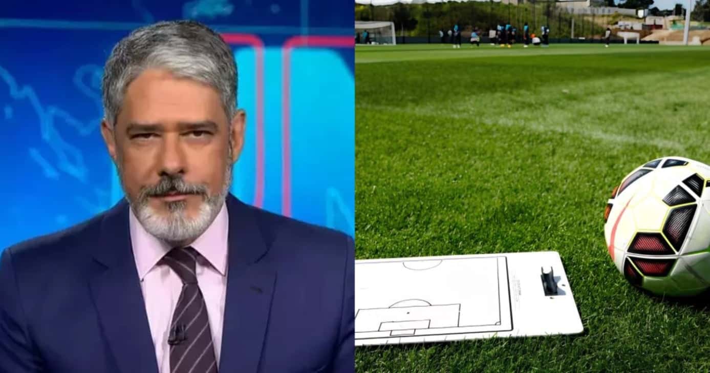 Bonner paralisa JN às pressas com demissão imediata de técnico de gigante da Série A - (Montagem / TV FOCO)