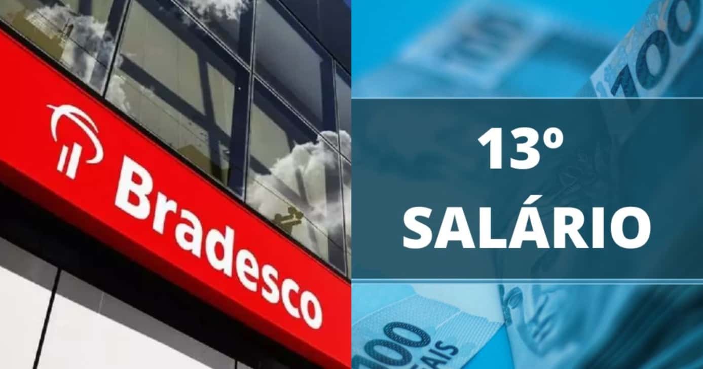 Bradesco garante antecipação da 1ª e 2ª parcela do 13º salário a idosos 60+ - Foto: Montagem