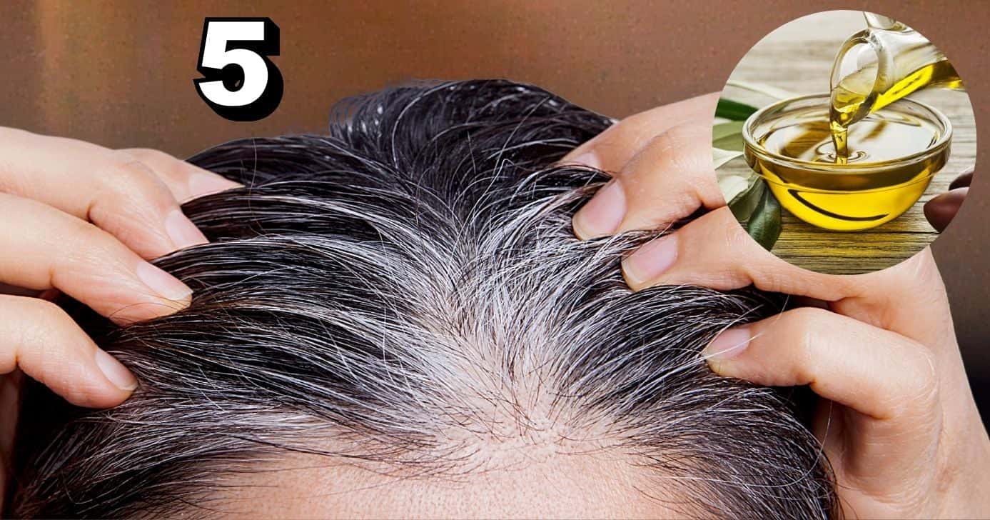 Cabelo branco e azeite (Foto: Reprodução / Canva / Montagem TV Foco)