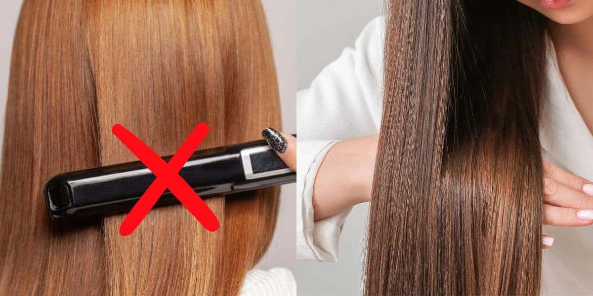 Cabelo liso sem chapinha e com 2 receitas caseiras (Reprodução: Montagem TV Foco)