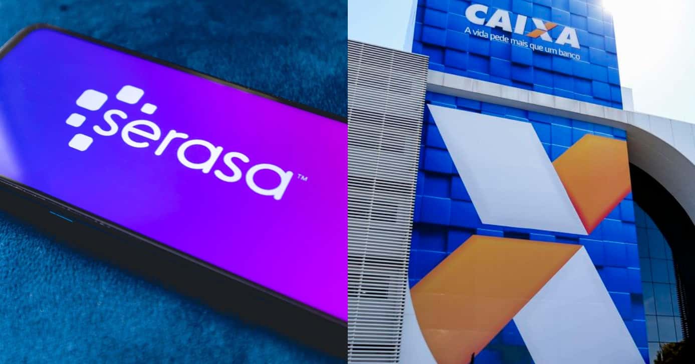 Serasa chega com comunicado sobre a poupança da Caixa (Foto: Montagem)