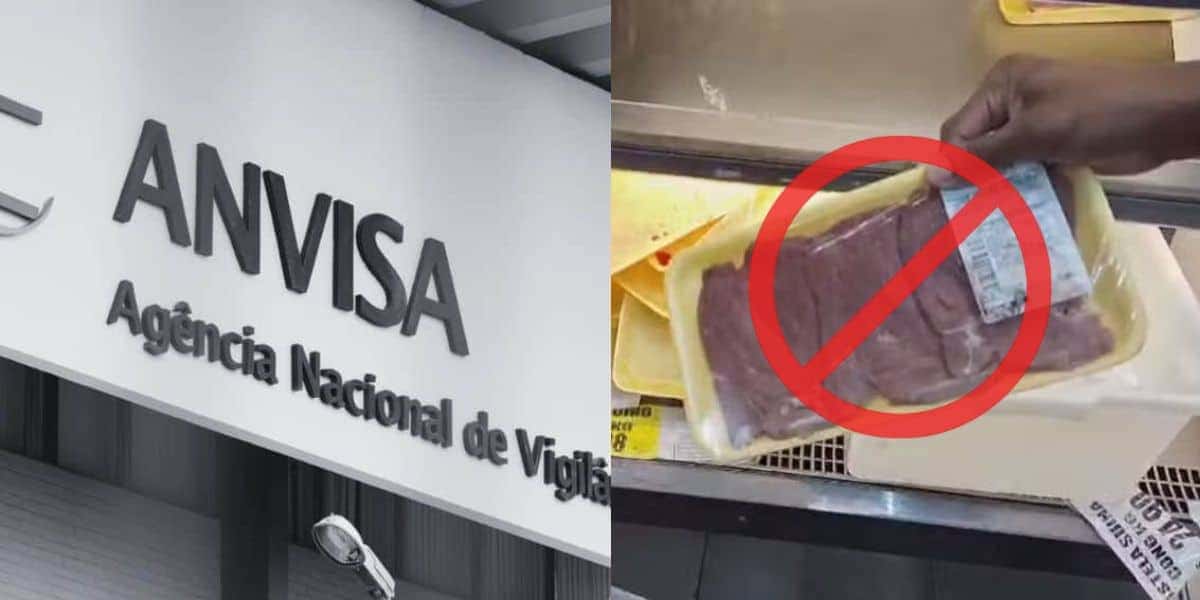 A interdição de mercado popular após denúncia e carne estragada (Foto: TV Globo)