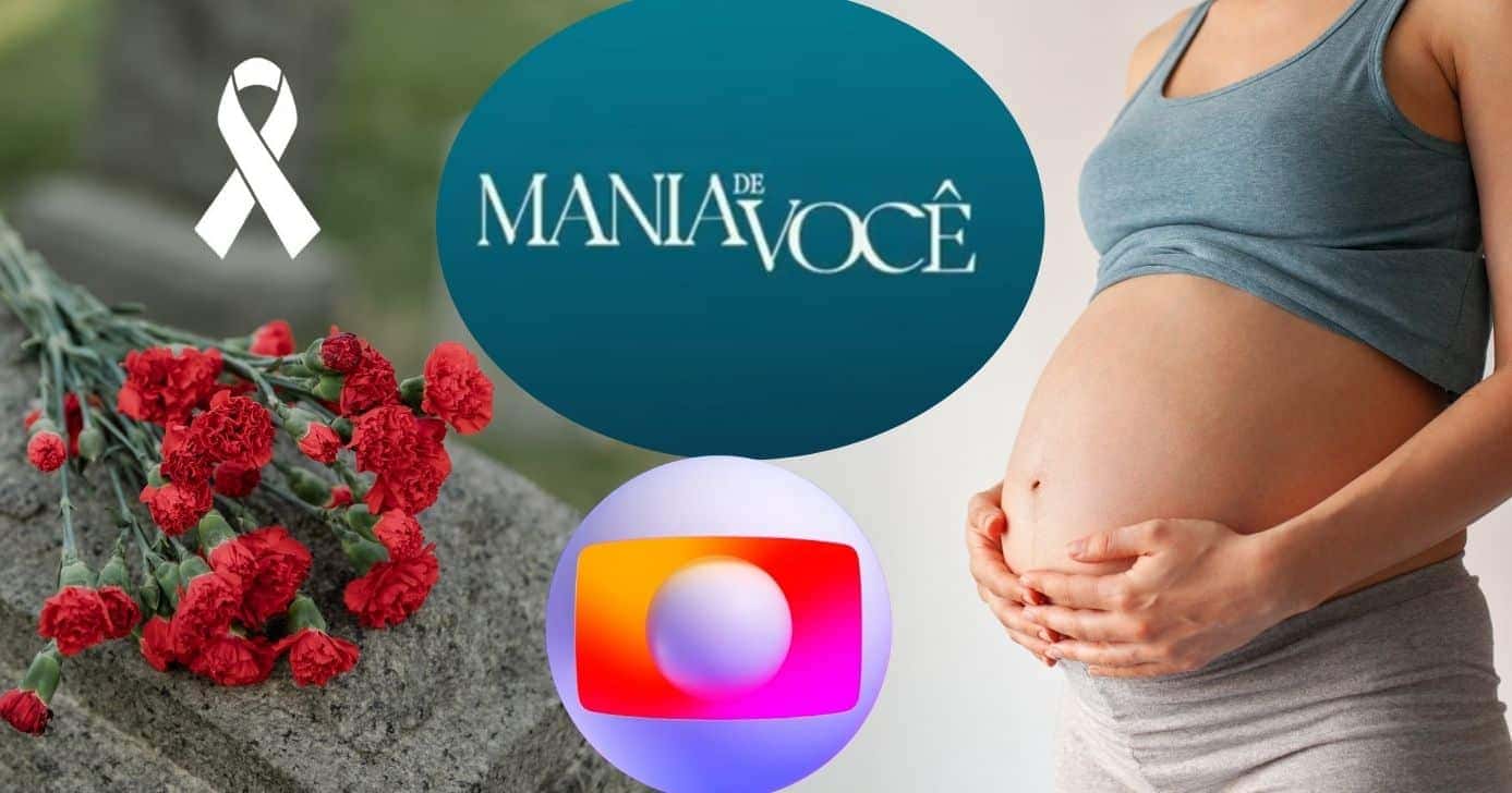 Cemitério e mulher grávida em Mania de Você (Foto: Reprodução / Globo / Montagem TV Foco)