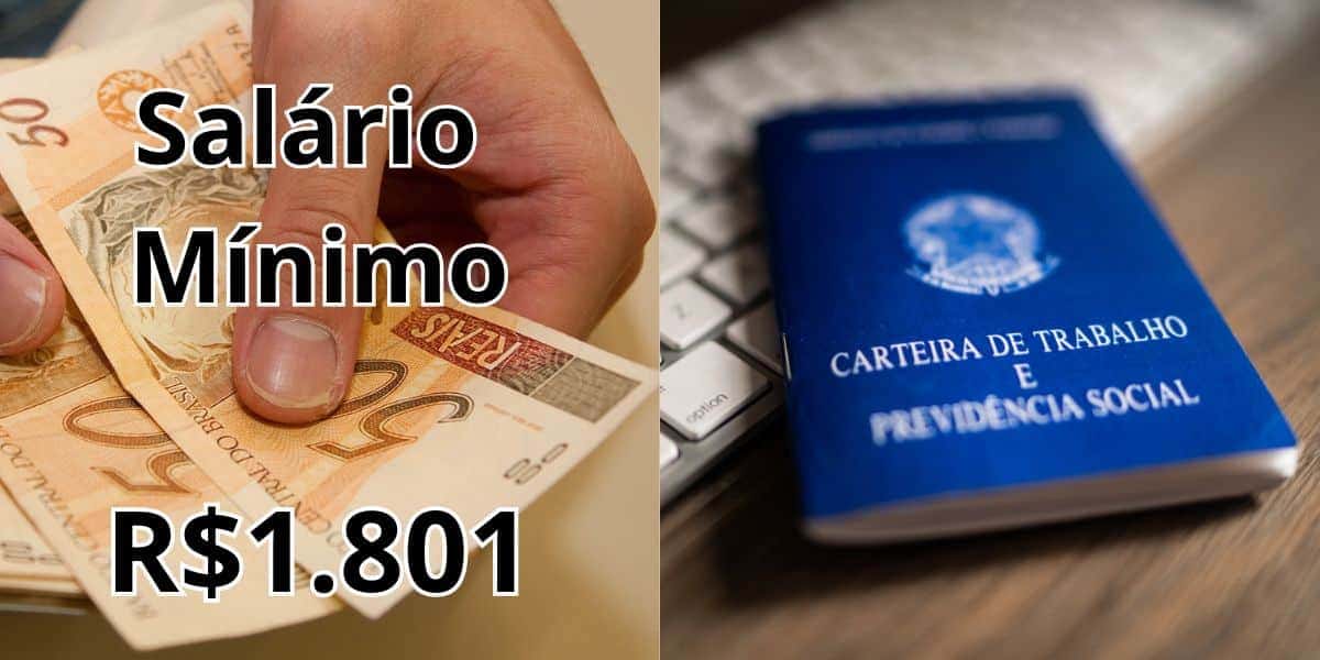 Salário Mínimo de R$1.801 à lista de CLTs em 2025 (Reprodução: Montagem TV Foco)