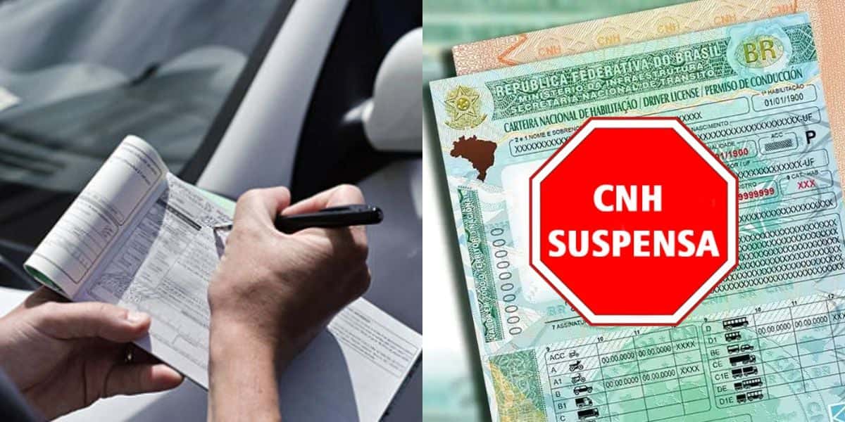 CNH suspensa com multa mais temida (Reprodução: Montagem TV Foco)