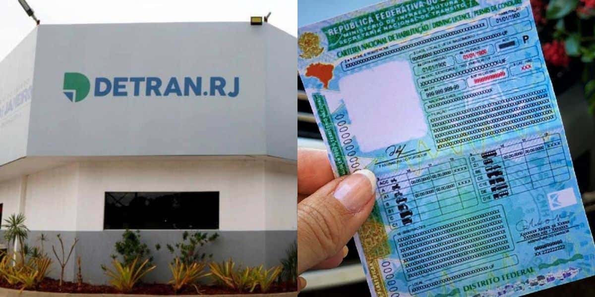 Detran-RJ com proibição na CNH com lei em vigor (Reprodução: Montagem TV Foco)