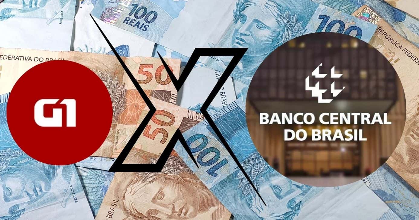 G1, cédulas e Banco Central (Foto: Reprodução / Globo / Canva / Montagem TV Foco)