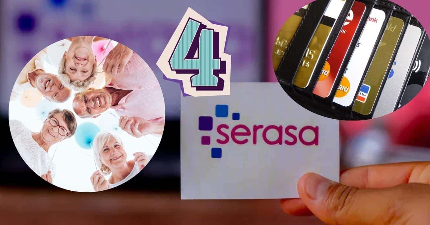 Idosos, Serasa e cartão de crédito (Foto: Reprodução / Canva / Montagem TV Foco)