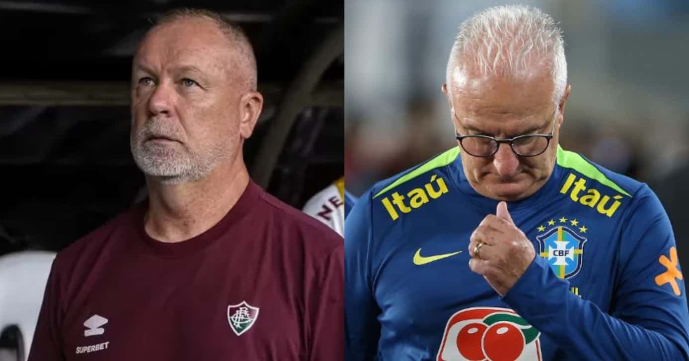 Bitencourt arma contratação de Dorival no Fluminense após demissão - (Montagem / TV FOCO)
