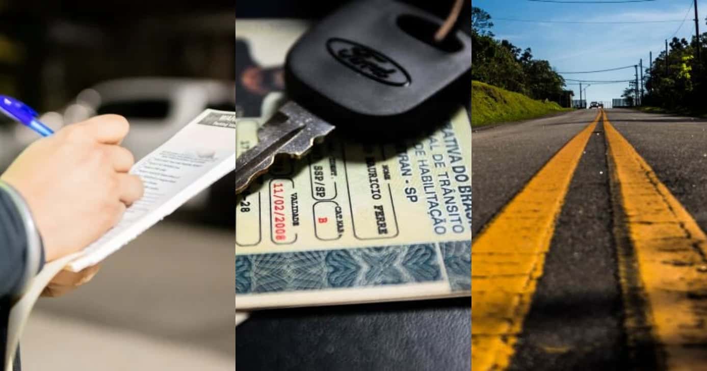 Multa, CNH e lei da faixa de trânsito (Foto: Montagem)