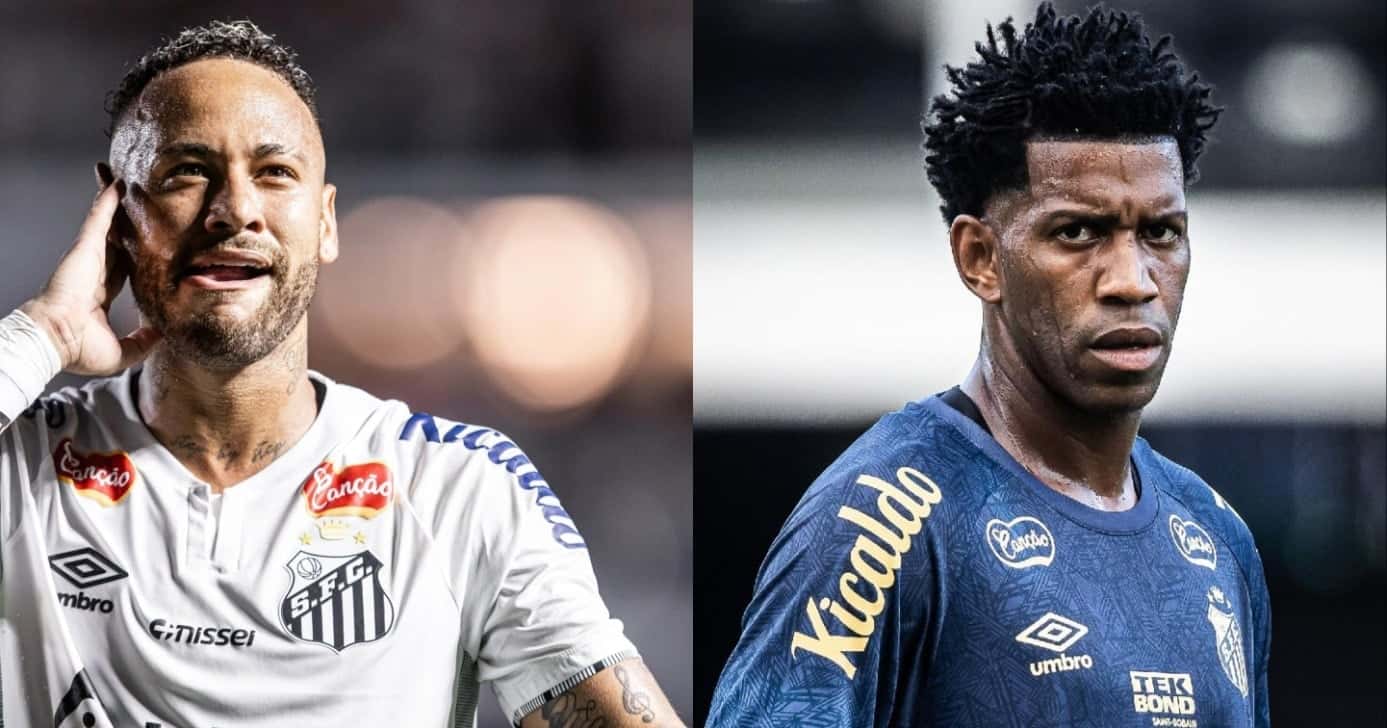 Neymar e Gil no Santos (Foto: Reprodução/ Internet)