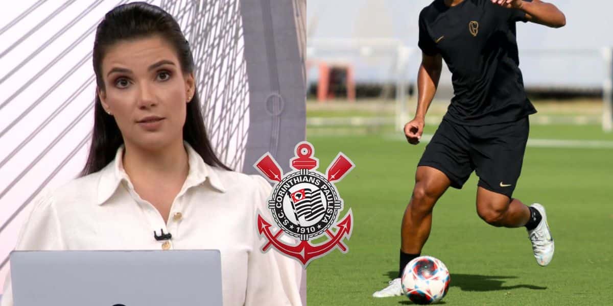 Sabina com nova dupla de zaga do Corinthians (Reprodução: Globo)