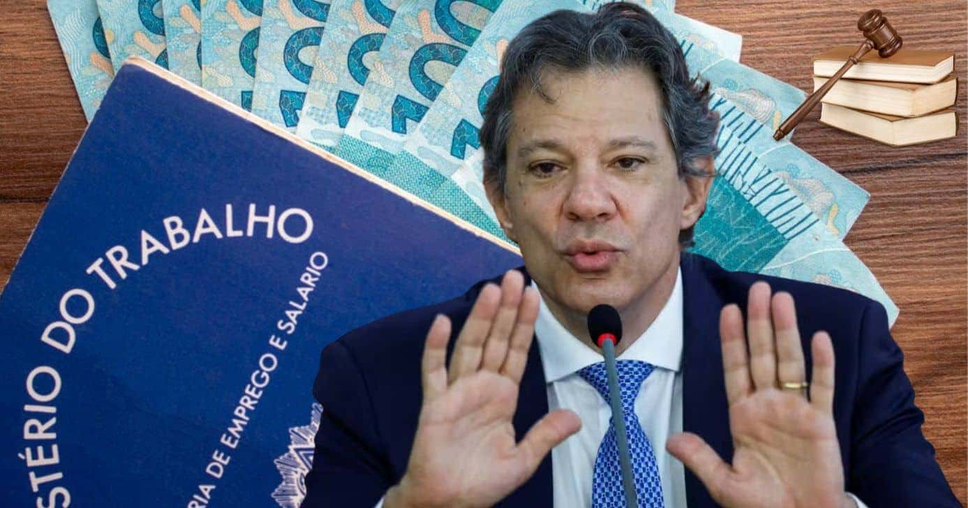 Salário mínimo e Fernando Haddad (Foto: Reprodução / Gov / Canva / Montagem TV Foco)