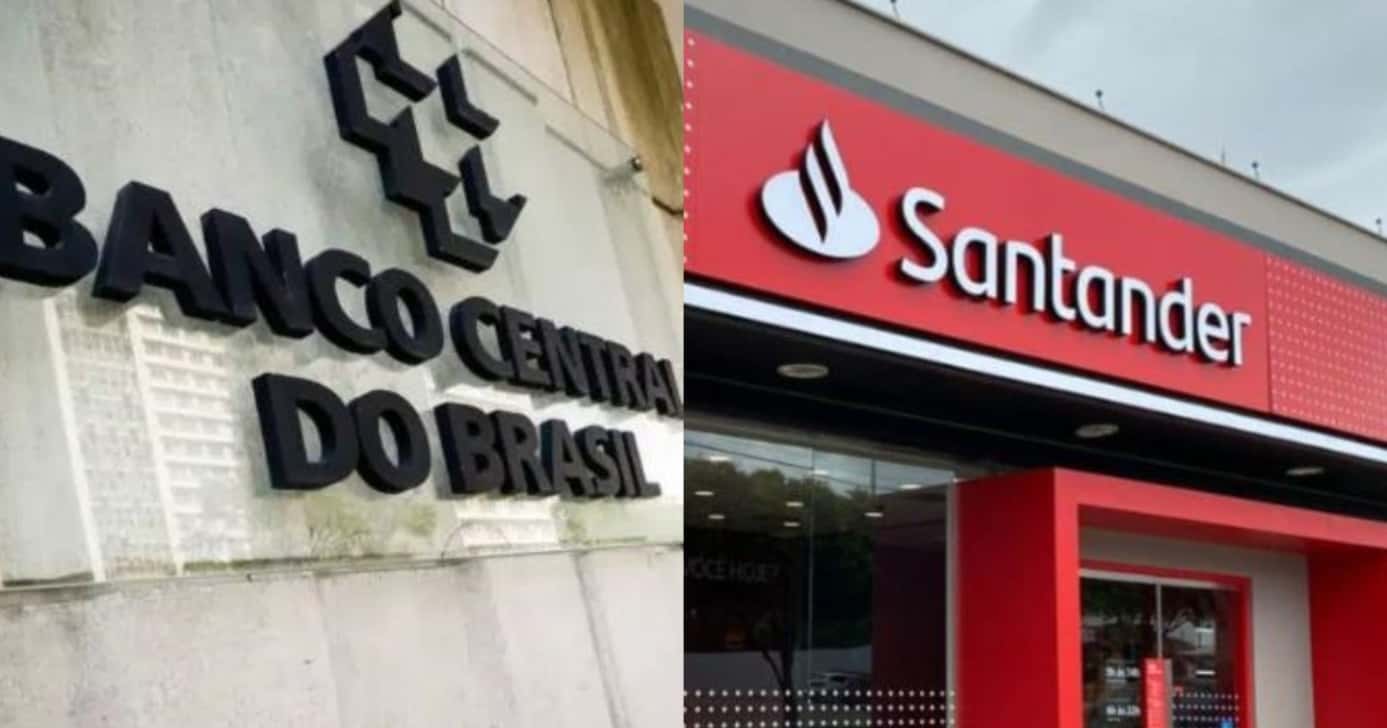 Banco Central e Santander (Foto: Montagem/TV Foco)