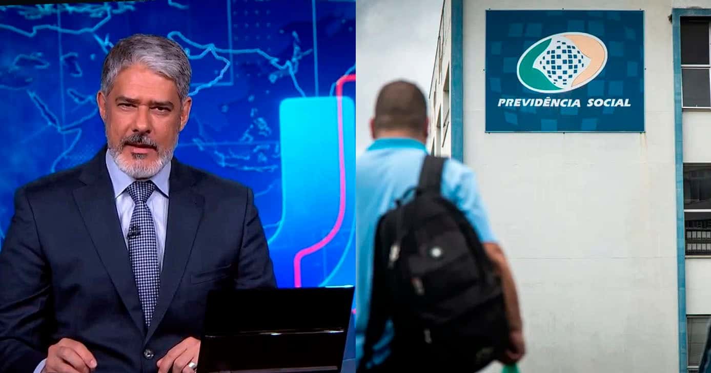 Bonner no Jornal Nacional - INSS (Foto: Reprodução)