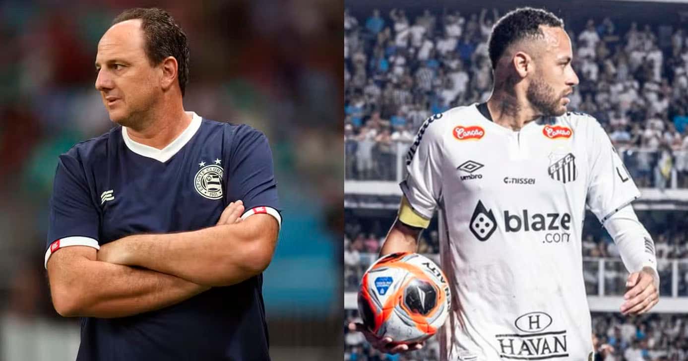 Ceni - Bahia e Neymar - Santos (Foto: Reprodução)