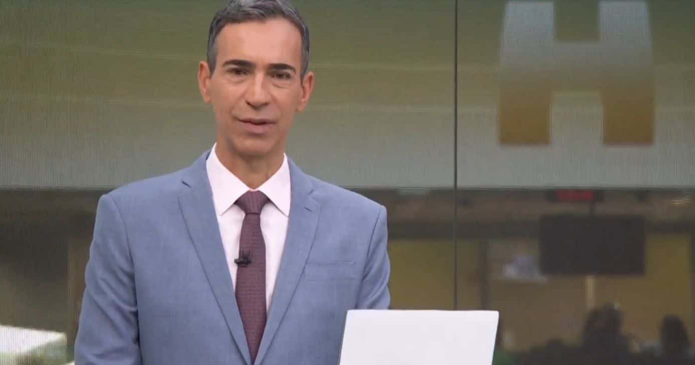 César Tralli no Jornal Hoje (Foto: Reprodução / Globo)