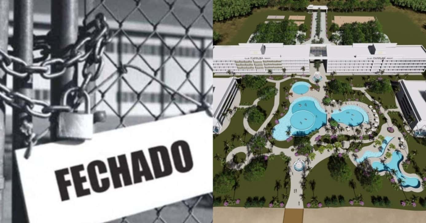Hotel enfrenta falência em SC (Foto: Montagem/TV Foco)