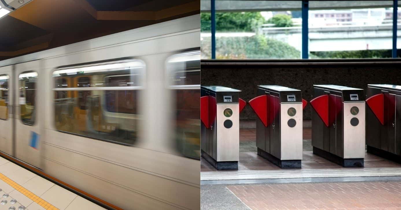 Ilustração metrô e catracas (Fotos: Canva)