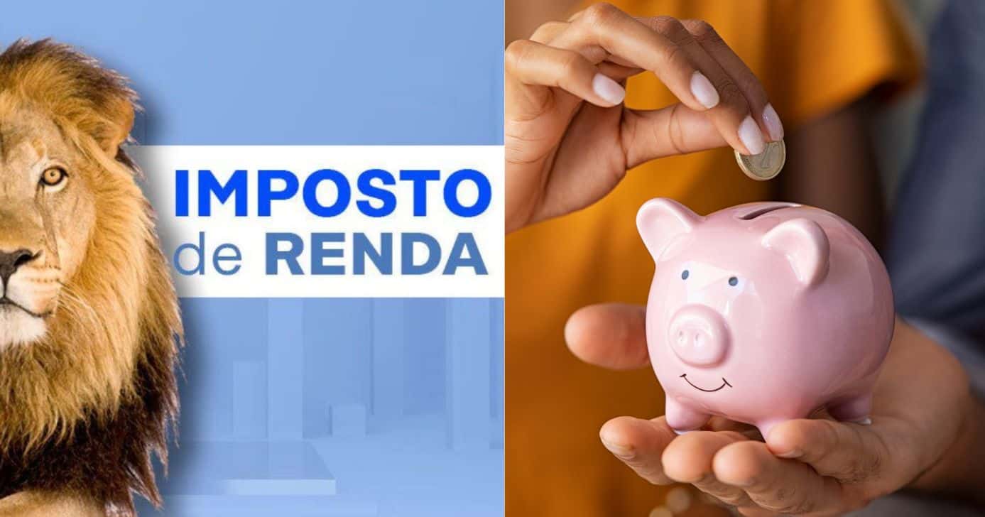 Ilustrações Imposto de Renda e poupança (Fotos: Reproduções / Internet / Canva)