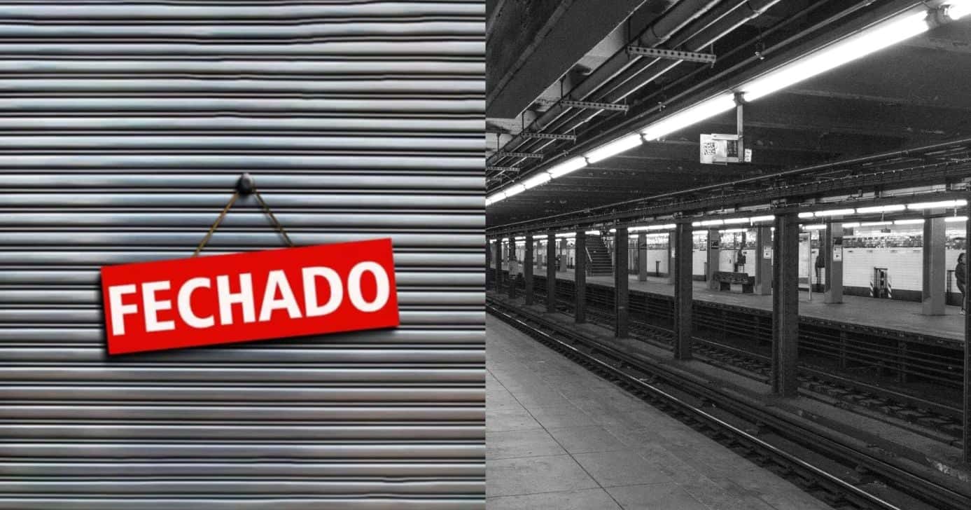 Ilustração lugar fechado e metrô (Fotos: Canva)