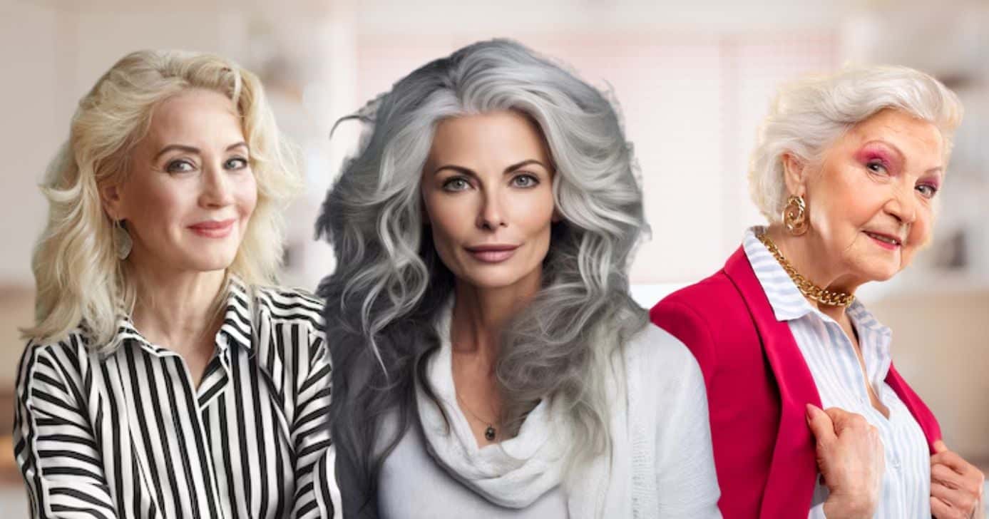Mulheres com o cabelo branco (Fotos: Reproduções/ Canva / Freepik)