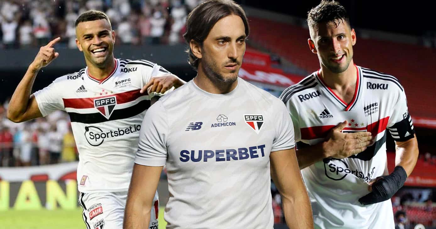 São Paulo - Alisson e Calleri - Zubeldía (Foto: Reprodução)