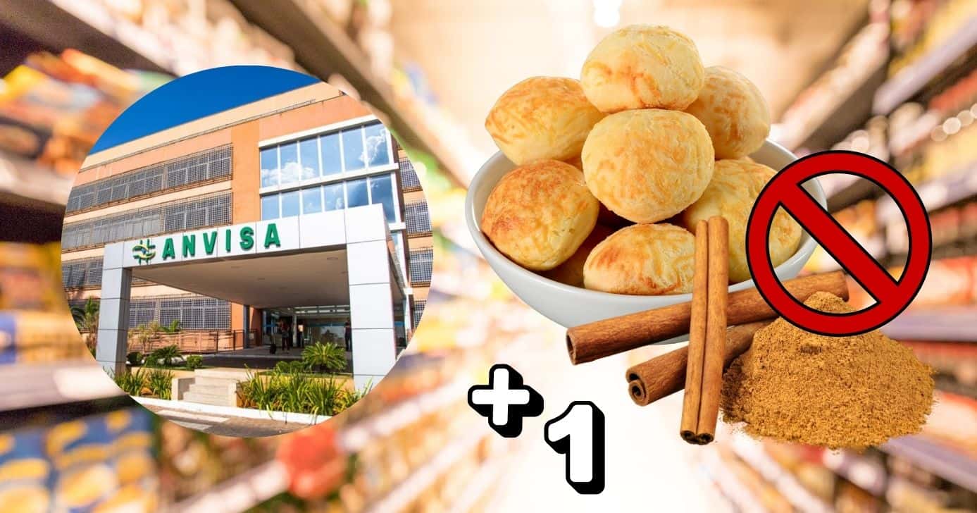 Anvisa, supermercado, canela e pão de queijo (Foto: Reprodução / Canva / Montagem TV Foco)