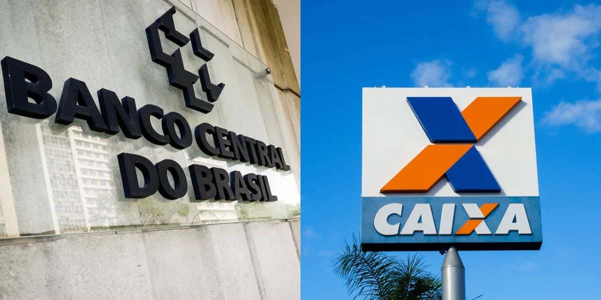 Banco Central e Caixa (Reprodução: Montagem TV Foco)