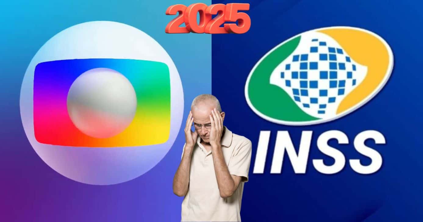 Logo da Globo e INSS e aposentado (Foto: Reprodução / Canva / Montagem TV Foco)