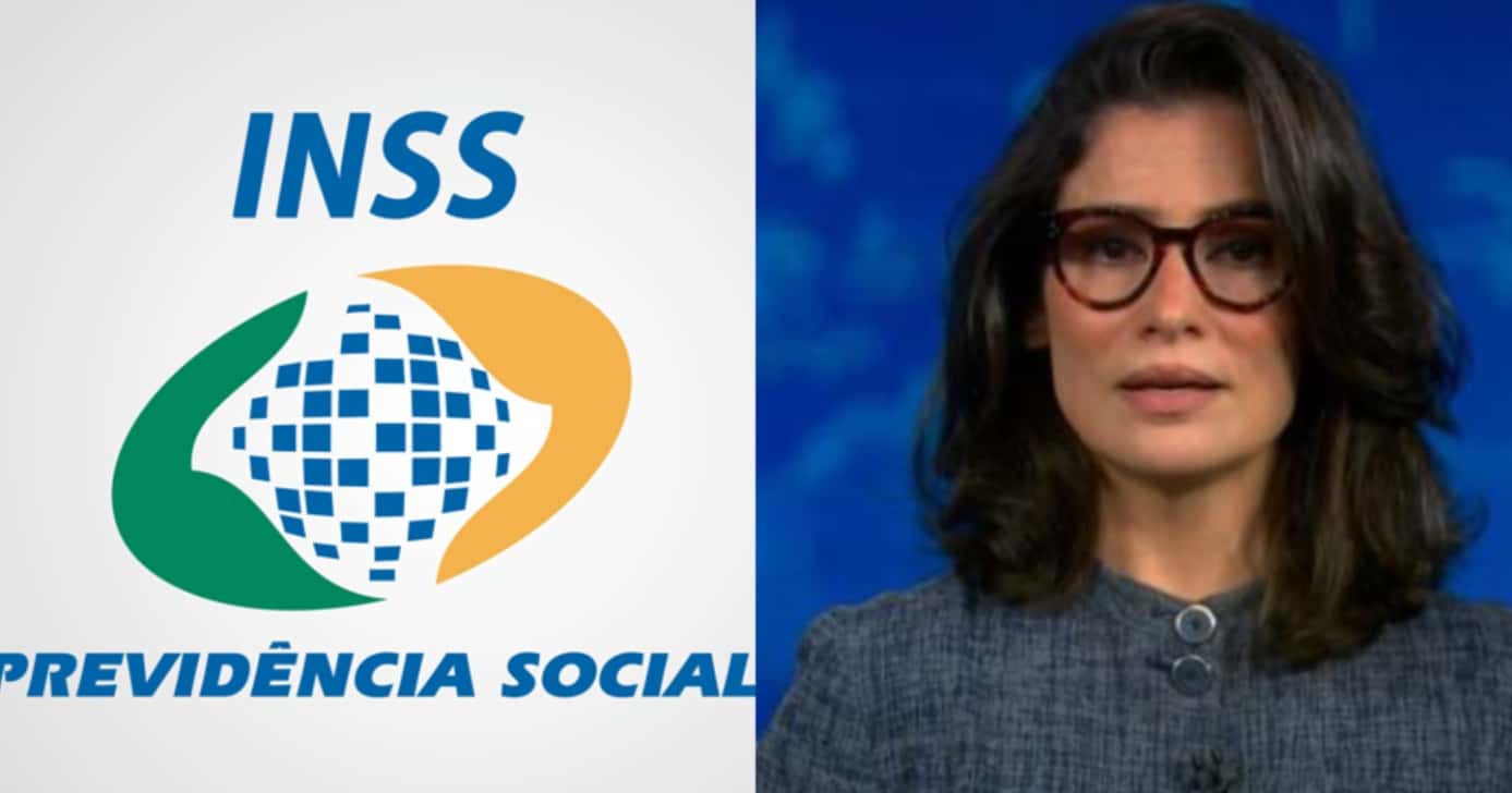 Renata para JN às pressas com decreto do INSS - (Montagem / TV FOCO)