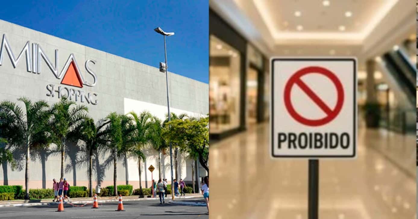 Proibição no Minas Shopping - Foto: Montagem
