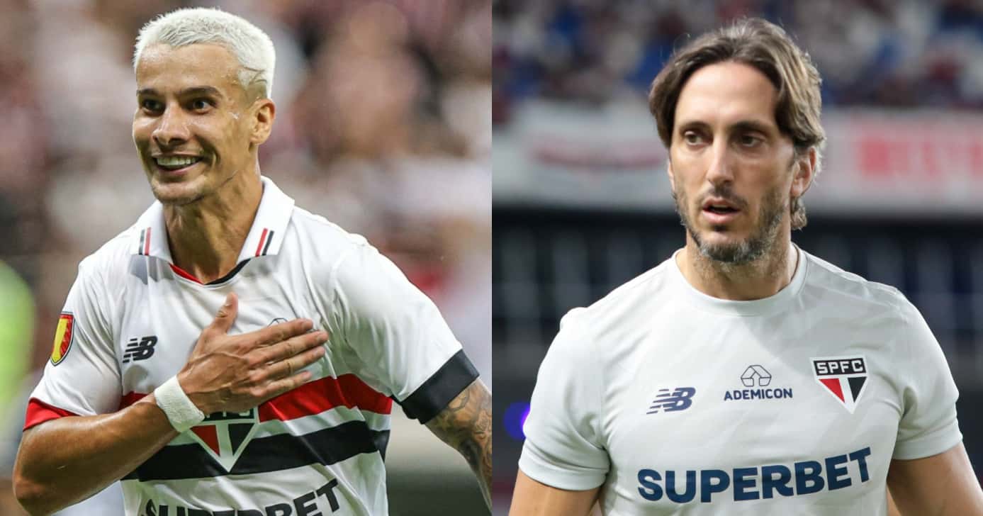 Dupla de Ferreirinha deixa o São Paulo após rasteira do Botafogo (Foto: Reprodução/Montagem TV Foco)